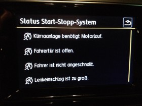Start Stop system - Erfahrungsberichte - VW Golf 7 Forum & Community